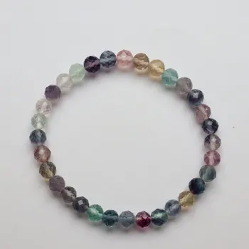 Náramek Náramek - Fluorit duhový kulička fazetovaná 6 mm