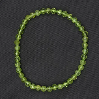 Náramek Náramek - Olivín fazetovaný 3-4 mm
