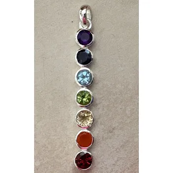 Přívěsek Čakrový přívěsek stříbrný dlouhý