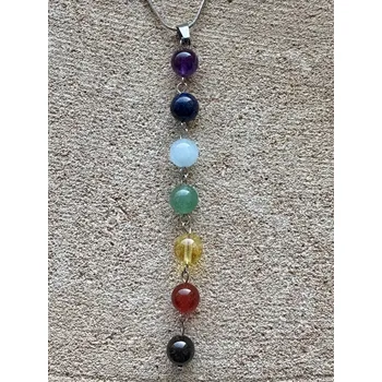 Přívěsek Čakrový přívěsek korálkový s řetízkem