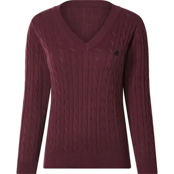 Dámský svetr esmara® Dámský pletený svetr (burgundská, XS (32/34))