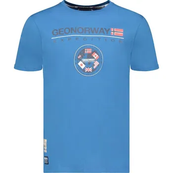 Pánské tričko Tričko Geographical Norway Blau 5477936 S