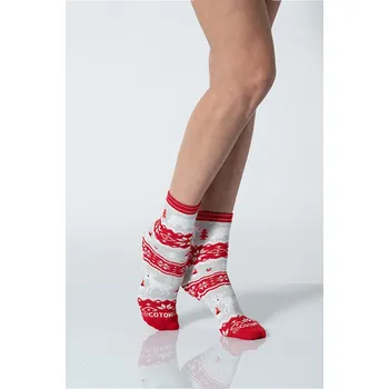 Dámské ponožky Ponožky COTONELLA Grau/ Rot 5149184 onesize