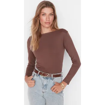 Dámské tričko trendyol Braun 1226972 S