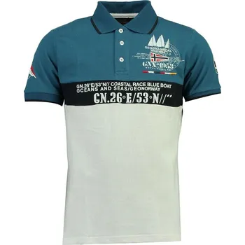 Chlapecké tričko Tričko Geographical Norway Blau/ Weiß 2761943 140