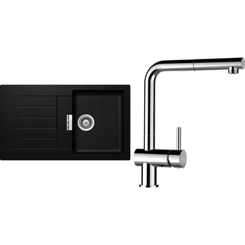 Granitový dřez Set Schock S1-13 (dřez Signus D-100 Magma + baterie Epos.120 Chrom)