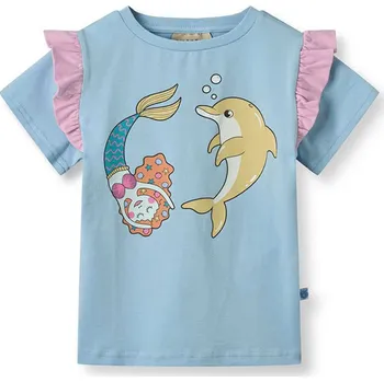 Dívčí tričko Tričko Småfolk Hellblau/ Bunt/ Rosa 2439274 98