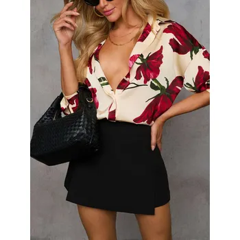 Dámská košile Košile Milan Kiss Creme/ Rot 869538 M