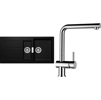 Kuchyňský dřez Set Schock S3-12 (dřez Signus D-150 Magma + baterie Epos Chrom)