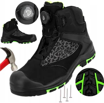 Pracovní obuv Pracovní obuv S3 pánská Voděodolná s ocelovou špičkou a ochranou proti propíchnutí HRO BOA