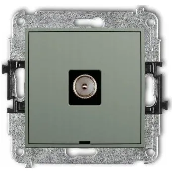 Elektrická zásuvka Anténní zásuvka nástěnná Karlik zelená