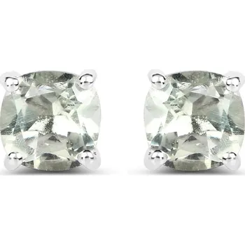 Náušnice PŘÍRODNÍ ZELENÝ AMETYST ROZTOMILÉ NÁUŠNICE STŘÍBRO