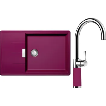 Kuchyňský dřez Set Schock S17-6 (dřez Tia D-100LS Berry + baterie SC-520 Berry)