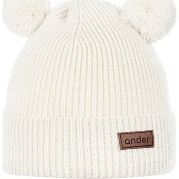 Čepice Ander Čepice Dětská Jarní Letní Beanie Teddy Girl Ecrue 46