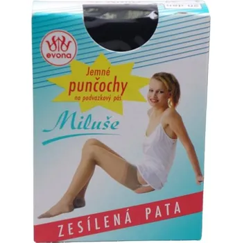 Dámské punčochy Jemné punčochy na podvazkový pás, Evona, Miluše (31002)