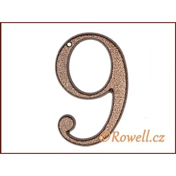 Domovní číslo C3. Číslice 120mm komaxit bronz '9' (C3. Číslice 120mm komaxit bronz '9')
