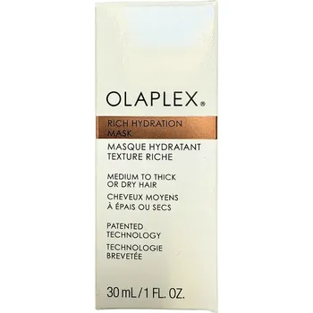 Vlasová regenerace OLAPLEX Rich Hydration Maska, bohatě hydratační maska na vlasy, 30 ml