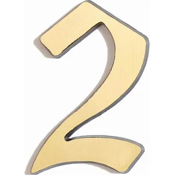 Domovní cedule C125 Číslice 125mm bronz "2" (C125 Číslice 125mm bronz "2". Jednoduchý a funkční doplněk do interiéru.)
