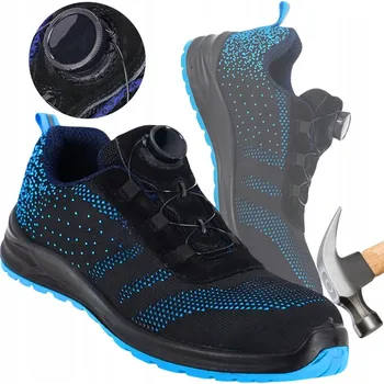 Pracovní obuv Pánské pracovní boty, polobotky, prodyšné síťované s lehkou špičkou BOA, velikost 44
