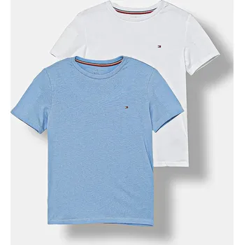 Dětské bavlněné tričko Tommy Hilfiger 2-pack UK0UK00073.9BYA modrá 55X, vel. 164-176