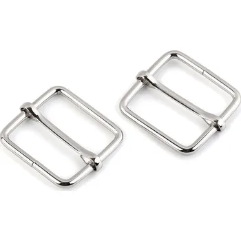 Posunovač na popruhy šíře 26 mm čtvercový, střední, 1 nikl