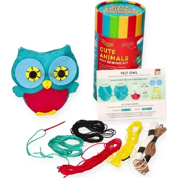 kreativní sada KREATIVNÍ SADA NA ŠITÍ ZVÍŘÁTEK Z PLSTI - SOVA A LENOCHOD