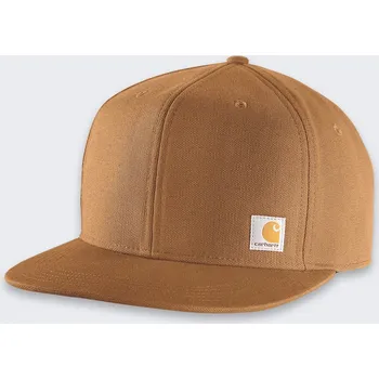 Kšiltovka CARHARTT kšiltovka Force Duck Flat Brim Cap hnědá, plná čepice