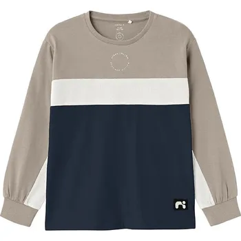 Chlapecké tričko Tričko name it Grau/ Creme/ Dunkelblau 9089644 158