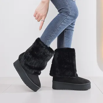 Dámské kozačky Boty C'M Schwarz 1538539 40