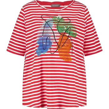 Dámské tričko Tričko SAMOON Rot/ Weiß 7281641 46