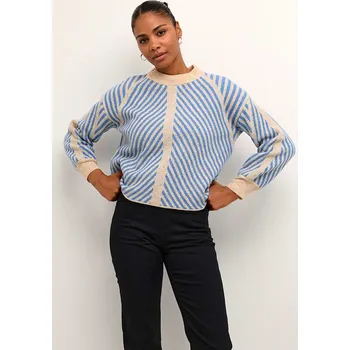 Dámský svetr Kaffe Beige/ Blau 8200169 XS