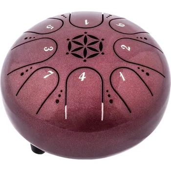 Shamann 5" 8 Notes C5 Major Dark Red Tongue Drum