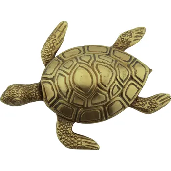 SEA Club Těžítko na papír - Želva, starožitná mosaz, 14,5x11x3,5cm