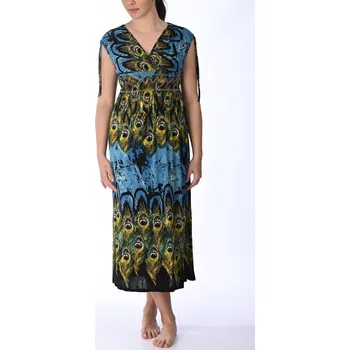 Dámské šaty Dámské šaty dlouhé paví pírko 10120