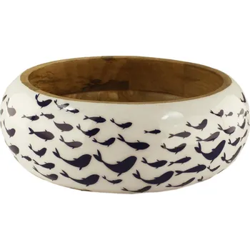 SEA Club Mísa - Shoal, mangové dřevo se smaltem, Ø: 20cm, V: 6,5cm