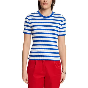 Dámská móda Tričko ESPRIT Blau/ Weiß 843043 XXL