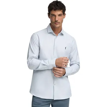 Pánská košile Košile Polo Club Hellblau/ Weiß 2832441 3XL