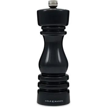 Mlýnek na pepř COLE&MASON London Black Gloss Precision+ 18 cm pepř
