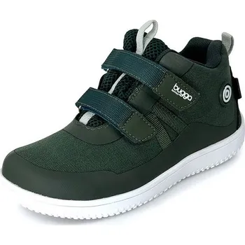 Chlapecké polobotky dětské celoroční barefootové boty s membránou BUGGA OSCAR Green B00191-19 - 35