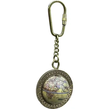 SEA Club Přívěsek na klíče - glóbus, plast/mosaz