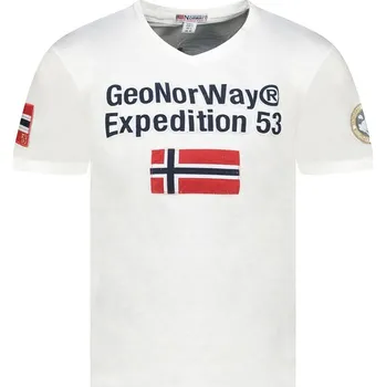 Pánské tričko Tričko Geographical Norway Weiß 4468241 XXL