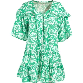 Dámské šaty Šaty BLE Grün/ Weiß 4001810 onesize