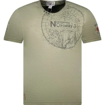 Pánské tričko Tričko Geographical Norway Khaki 7851067 S