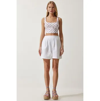 Dámské kraťasy Kraťasy Happiness Istanbul Weiß 1996644 38