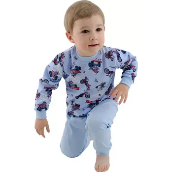 Dívčí pyžamo ESITO | Chlapecké pyžamo Motorky vel. 86 - 110 - na modré / 110