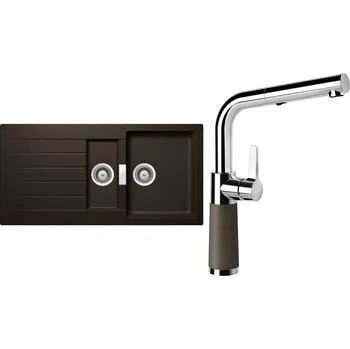Kuchyňský dřez Set Schock S3-11 (dřez Signus D-150 Bronze + baterie SC-540.120 Bronze)