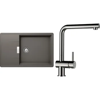 Kuchyňský dřez Set Schock S17-3 (dřez Tia D-100LS Silverstone + baterie Epos Nerezový vzhled)