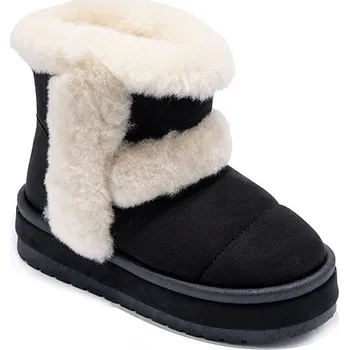 Dámské kozačky Boty C'M Schwarz/ Creme 8986099 36