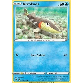 Karetní hra Pokémon RCL 052/192 Arrokuda - Rebel Clash Stav: Near Mint, Verze: REVERSE HOLO