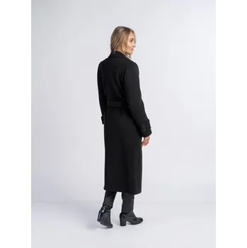 Dámský kabát Salme Vlněný kabát Estera Černá Regular Fit 44